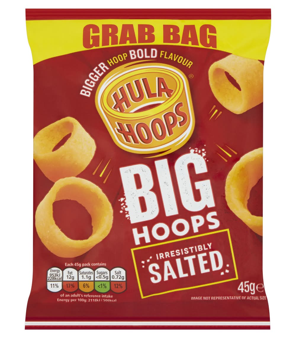 Hula Hoops Salted, Big Hoops Grab Bag Crisps (45g)