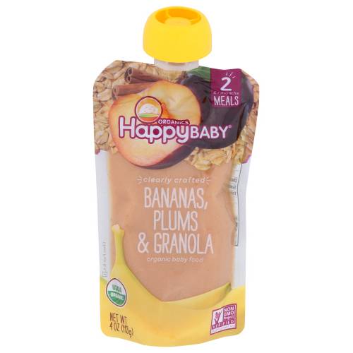 Happy Baby Organic Banana Plums & Granola Stage 2 Pouch