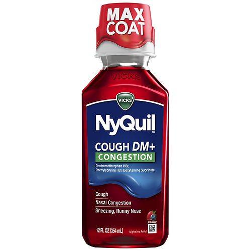 Vicks Nyquil Cough DM and Congestion Medicine - 12.0 fl oz