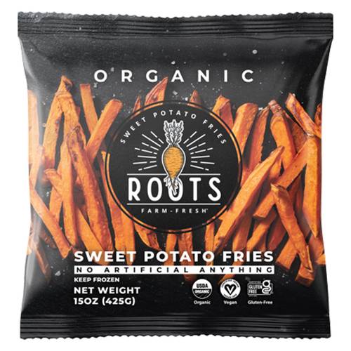 Roots Farm Fresh Organic Straight Cut Sweet Potato Fries