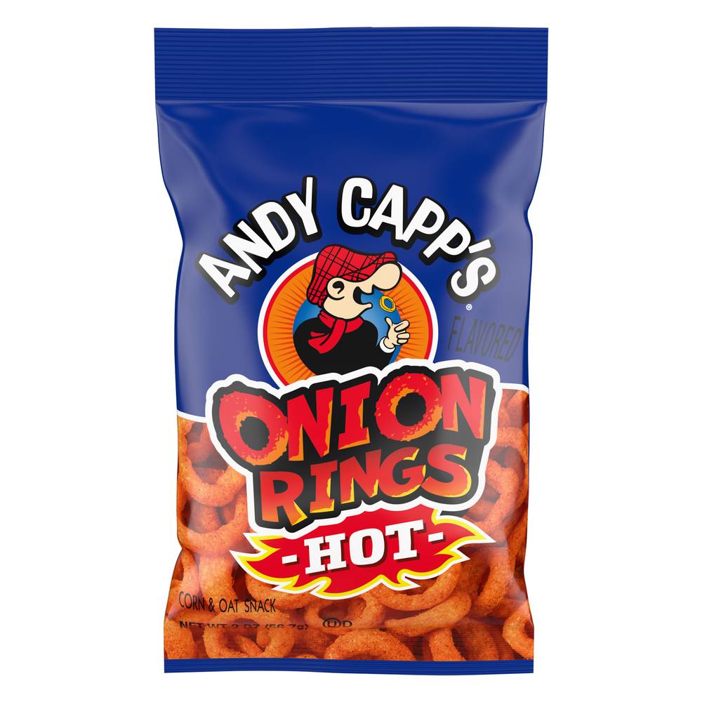 Andy Capp's Hot Beer Battered Onion Rings Corn & Oat Snack