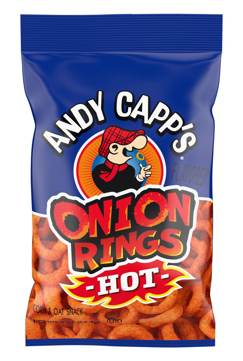 Andy Capp's Hot Beer Battered Onion Rings Corn & Oat Snack (2 oz)