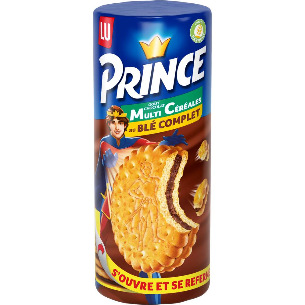 LU - Prince biscuits multi céréales au blé complet, chocolat (293g)