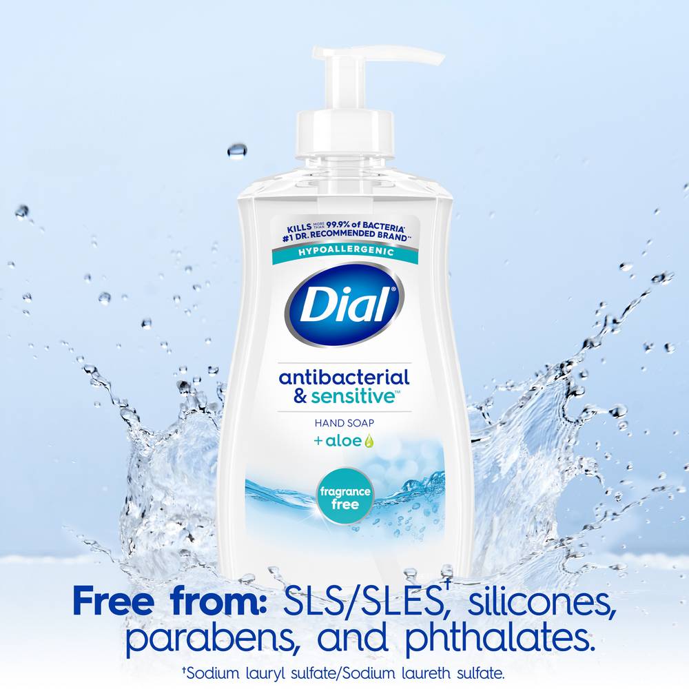 Dial Complete Clean + Gentle Antibacterial Liquid Hand Soap, Fragrance Free (11 fl oz)