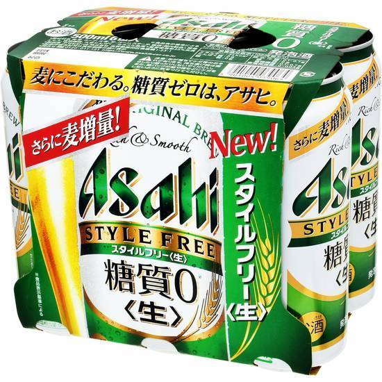 アサヒビール スタイルフリー＜生＞ 500ml×6