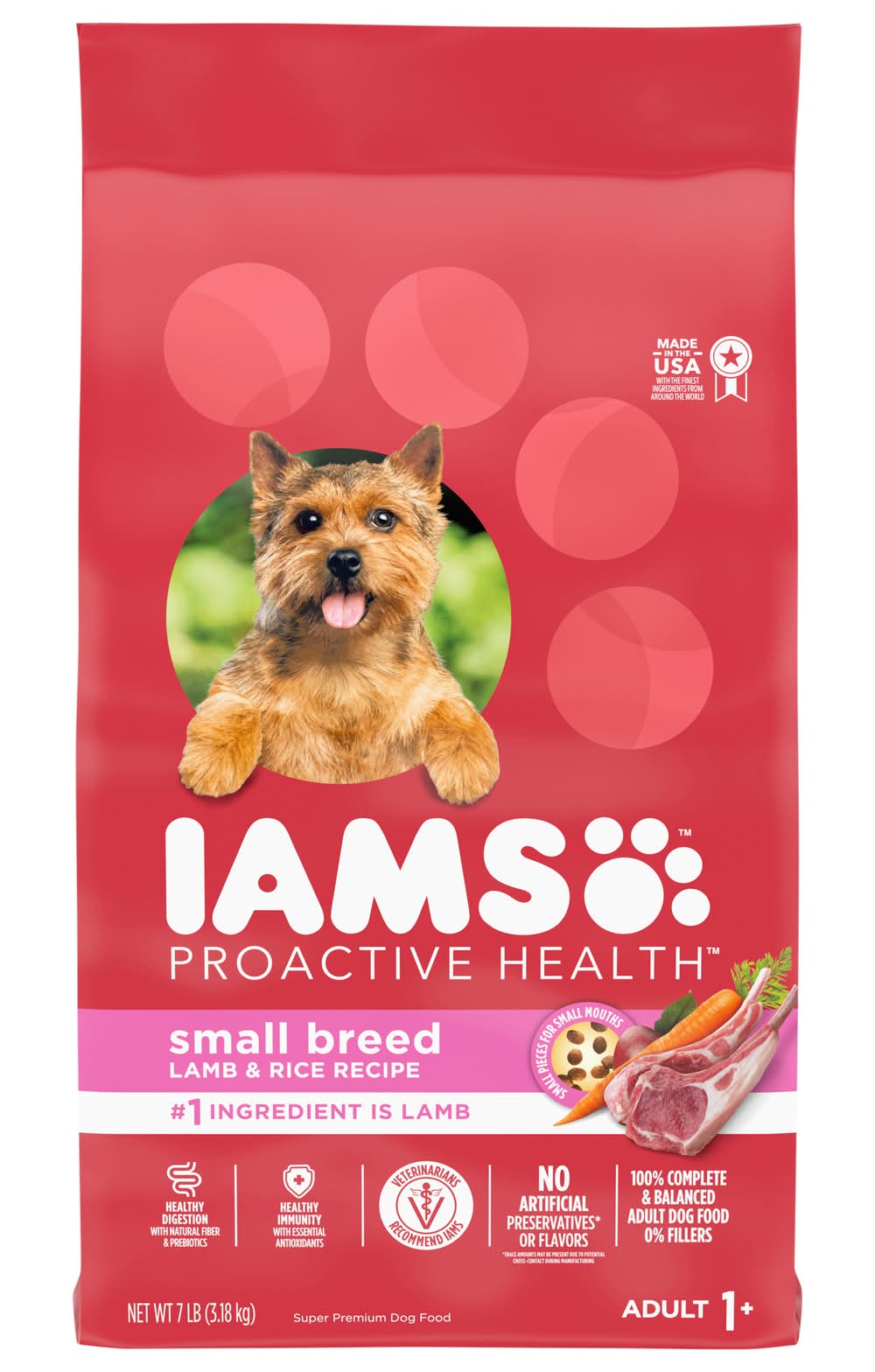 Iams Proactive Health Small Breed Lamb & Rice Recipe Dog Food (7 lbs)