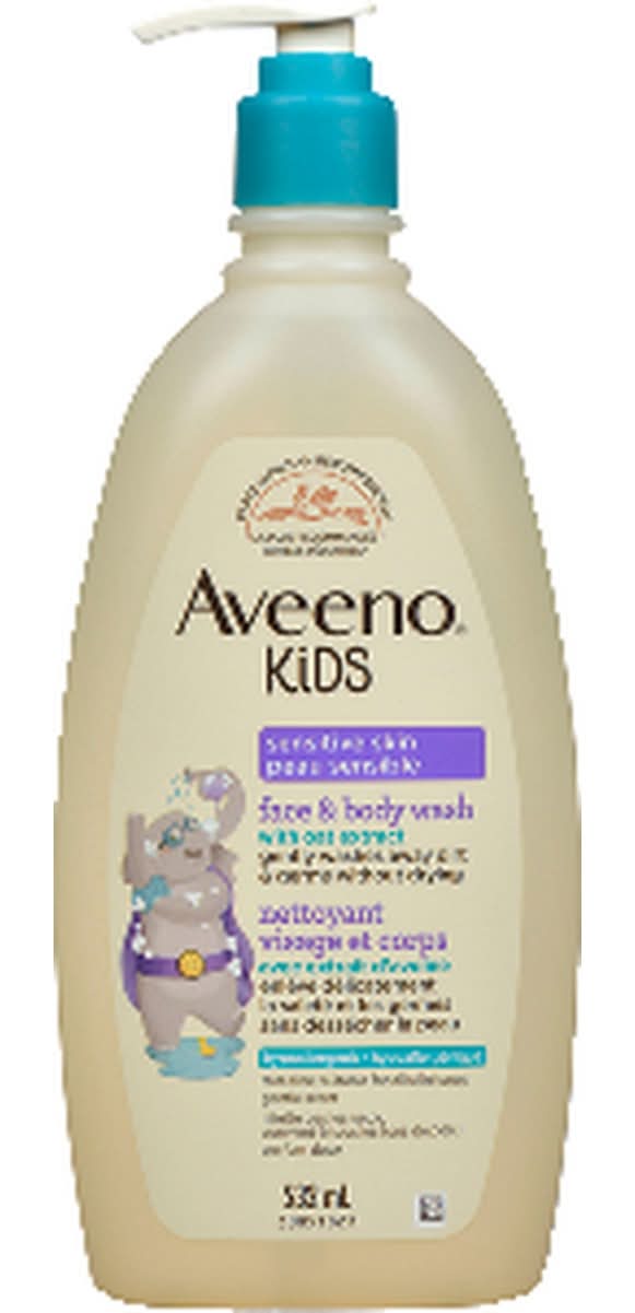 Aveeno Hypoallergenic Kids Face & Body Wash For Sensitive Skin (532 ml)