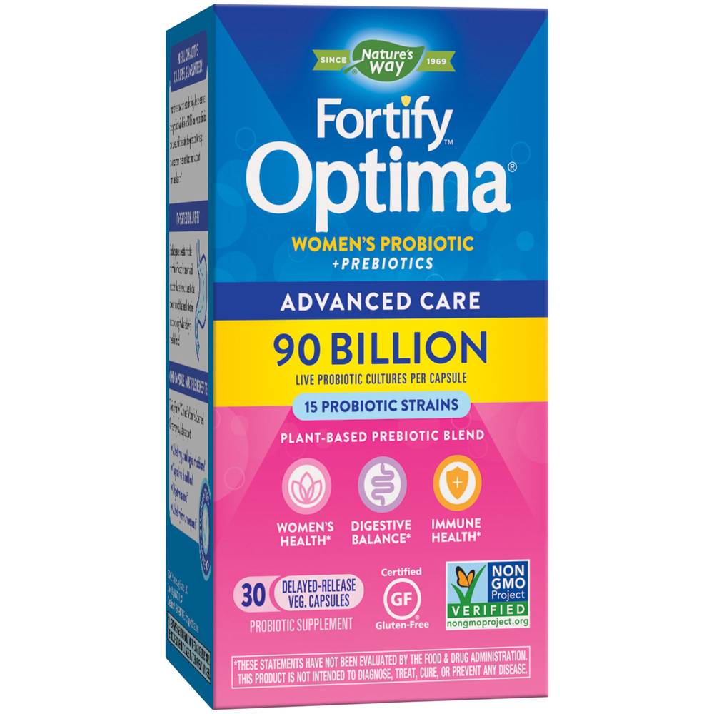 Fortify Optima Women'S Probiotic And Prebiotics 90 Billion - (30 Vegetarian Capsules)