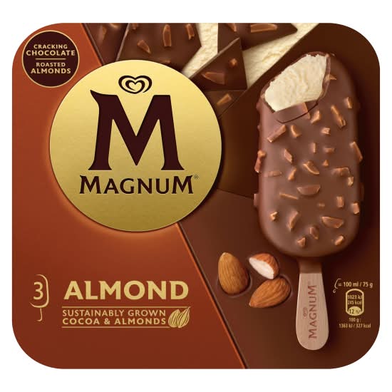 Magnum Almond Ice Cream Sticks (3 pack)