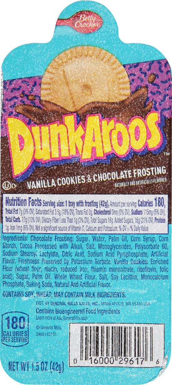 Dunkaroos Vanilla Cookies & Frosting With Rainbow Sprinkles