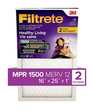 Filtrete Allergen Bacteria & Virus Air Filters, 16 in x 25 in x 1 in