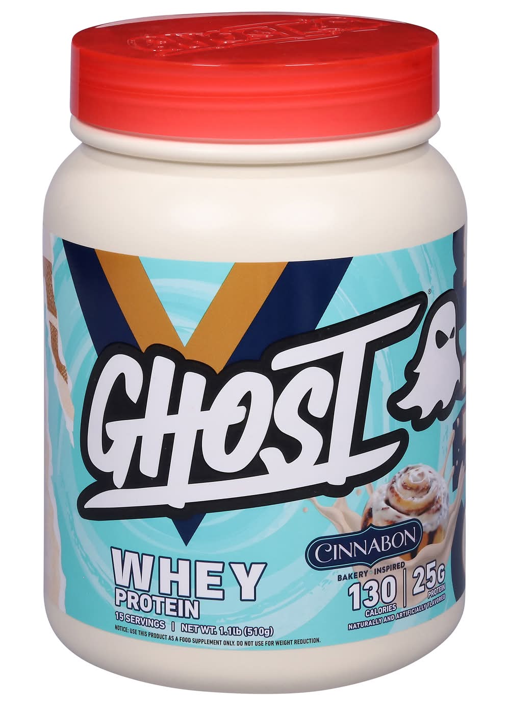 Ghost Whey Protein Powder, Cinnabon (1.1 lbs)