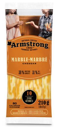 Armstrong Cheese Sticks, Marble Cheddar (21 g, 10 ct)