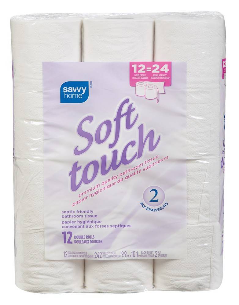 Savvy Home Soft Touch Bathroom Tissue (12 rolls)