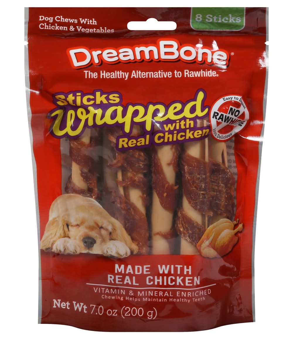 DreamBone Dog Chew Sticks, Chicken (7 oz, 8 ct)