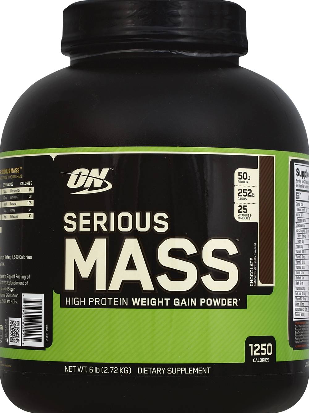 Optimum Nutrition Serious Mass Protein Powder, Chocolate (6 lbs)