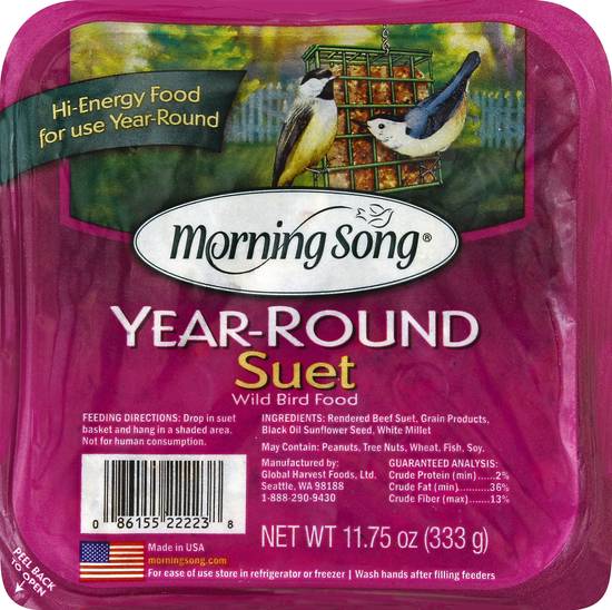 Morning Song Year-Round Suet Wild Bird Food