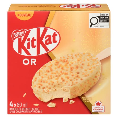 Kitkat gold barres de dessert glacé luxueuses - gold luxurious iced dessert bars (4 pièces) (gaufrette)