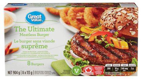 Great Value · The Ultimate meatless burger (8 x 113 g)