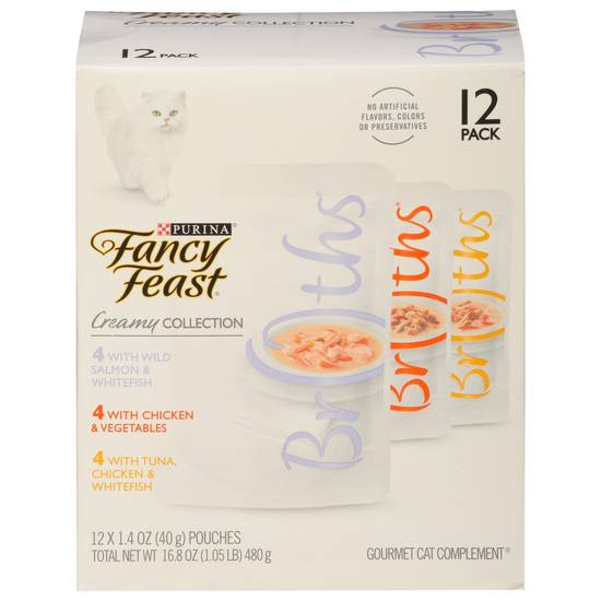 Fancy Feast Purina Broths Creamy Collection Gourmet Cat Complement