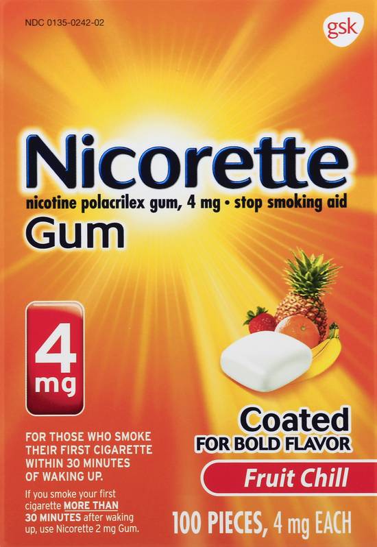 Nicorette Fruit Chill Gum Stop-Smoking Aid