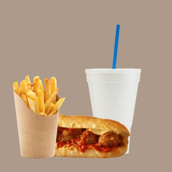 Half Meatball Sandwich with Side French Fries Combo