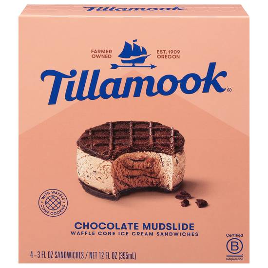 Tillamook Chocolate Mudslide Ice Cream Sandwiches