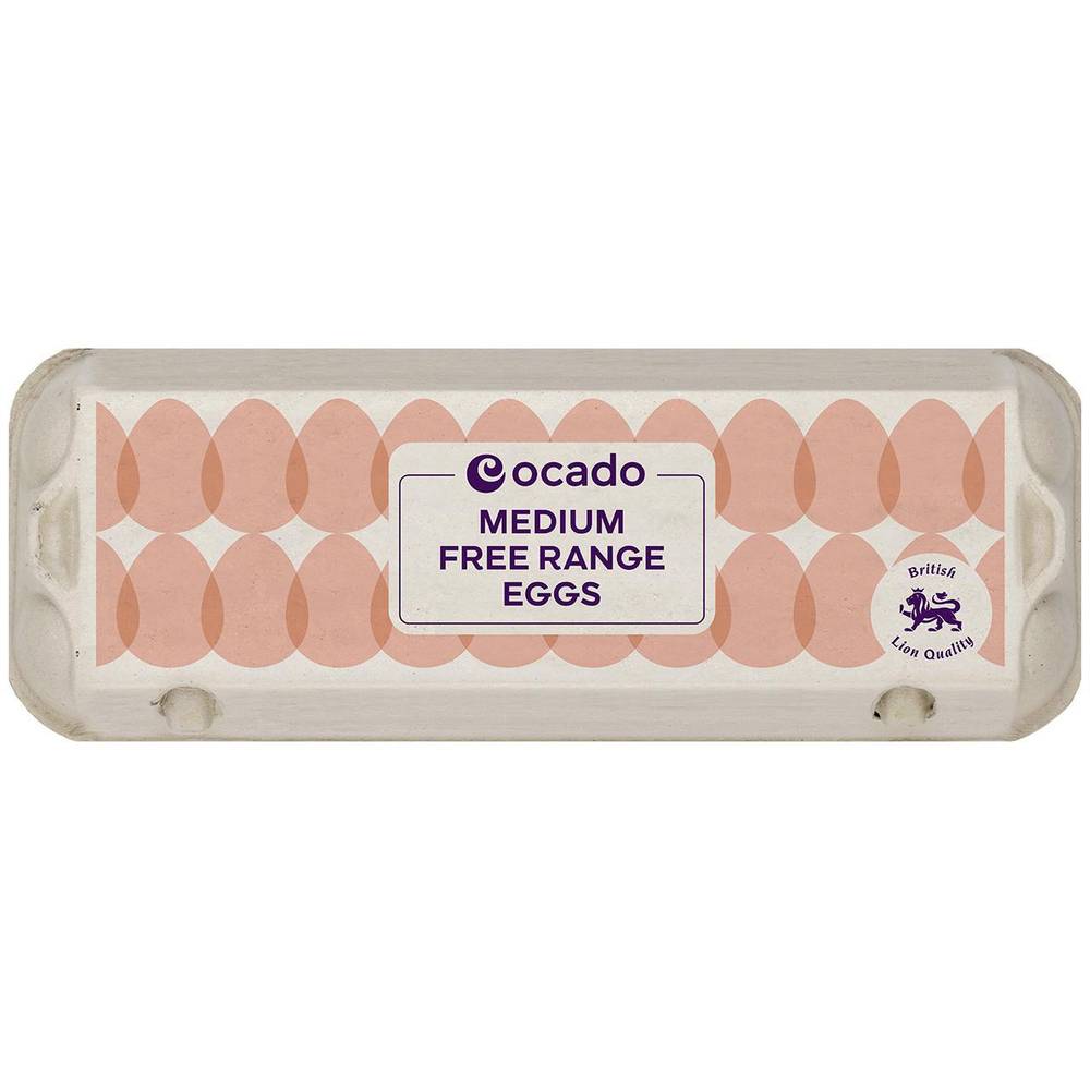 Ocado Medium Free Range Eggs (12 per pack)