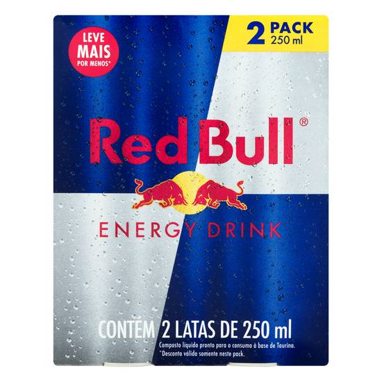 Red bull pack de bebida energética (2 pack, 250 ml)
