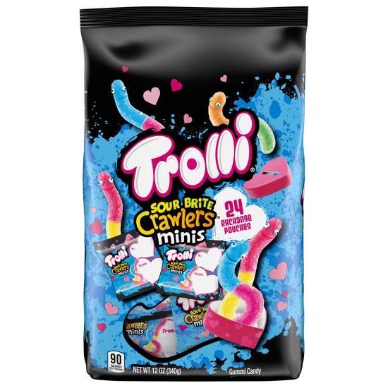 Trolli Mini Brite Crawlers Valentines Gummy Candy
