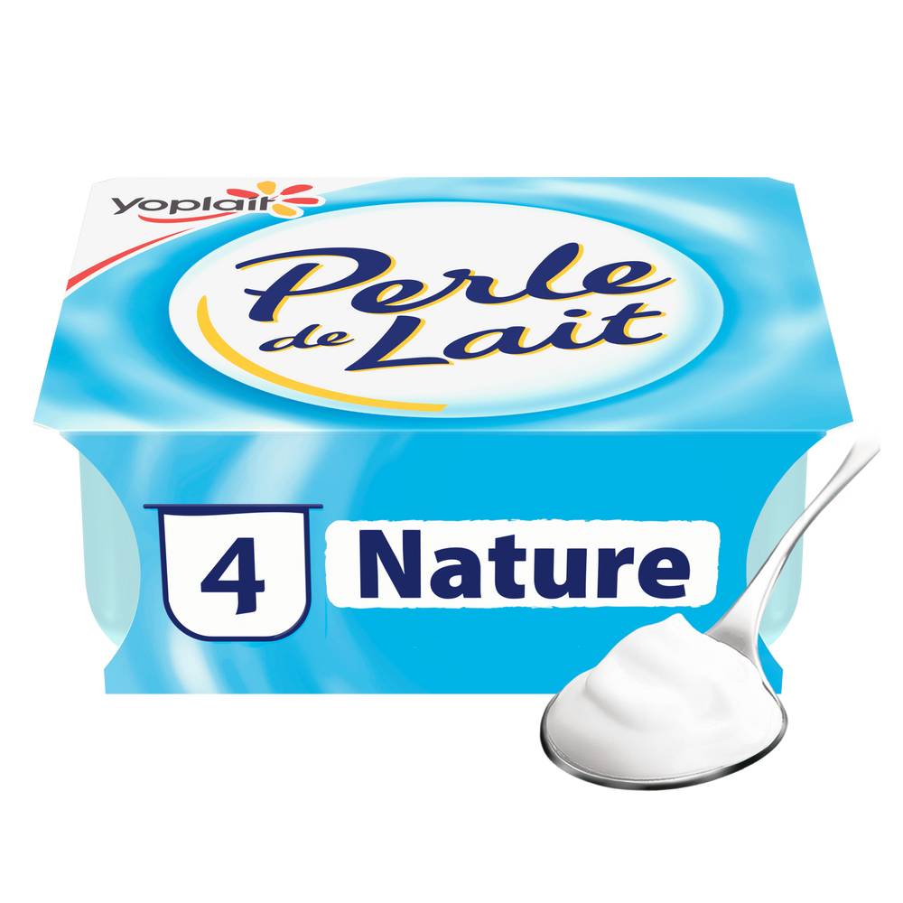 Yoplait - Perle de lait yaourt nature (4 pièces)