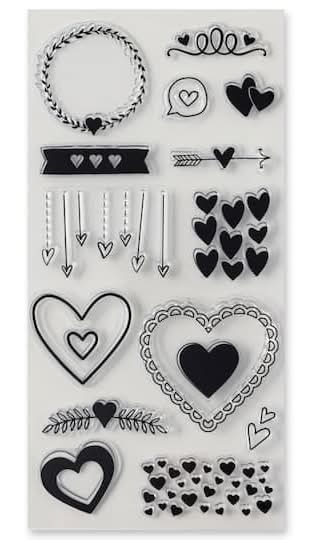 Hearts Clear Stamp Set By Recollections