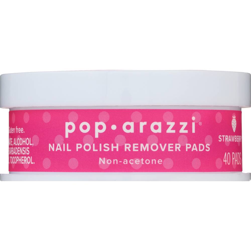Pop-arazzi Strawberry Nail Polish Remover Pads, 40CT