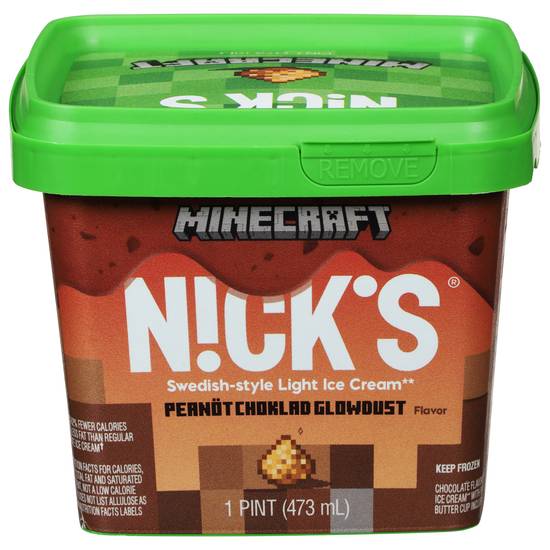 Nick's Minecraft Swedish-Style Light Ice Cream (peanut choklad glowdust)