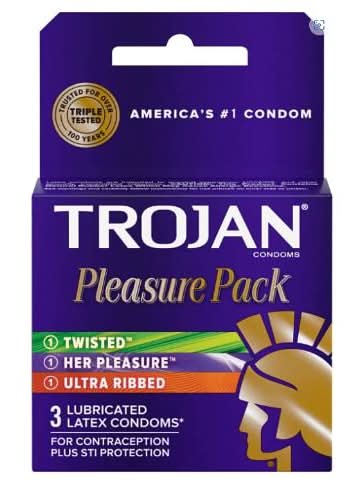 Trojan Condoms Pleasure Pack 3ct
