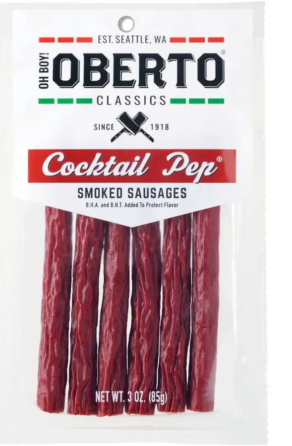 Oberto Classics Cocktail Pep Smoked Sausages