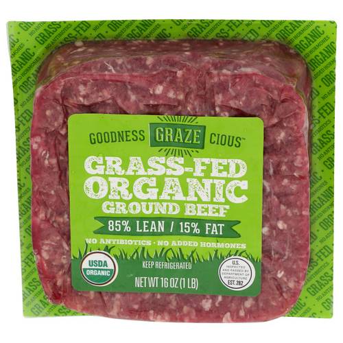 Goodness Grazecious Organic Grass-Fed 85% Lean Ground Beef