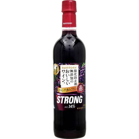 サントリー酸化防止剤無添加のおいしいワイン。ストロング赤ペットボトル//720ml
