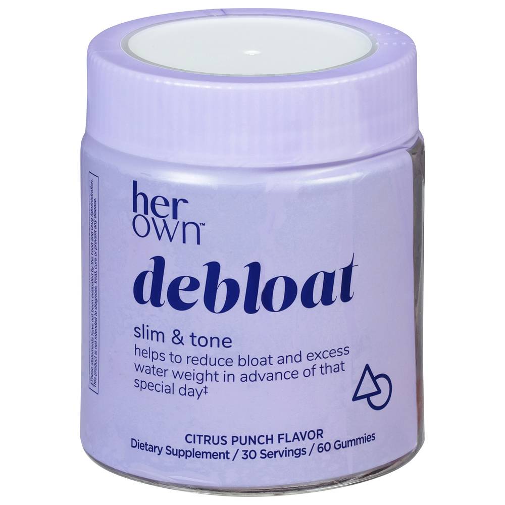 Her Own Slim & Tone Debloat Gummies, Citrus Punch (60 ct)