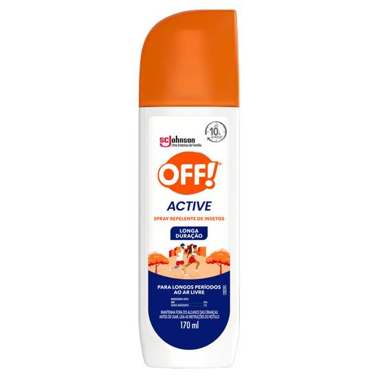 Off! spray repelente de insetos active longa duração (170 ml)