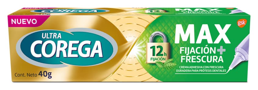 Adhesivo Corega Max Fijación + Frescura 40 g