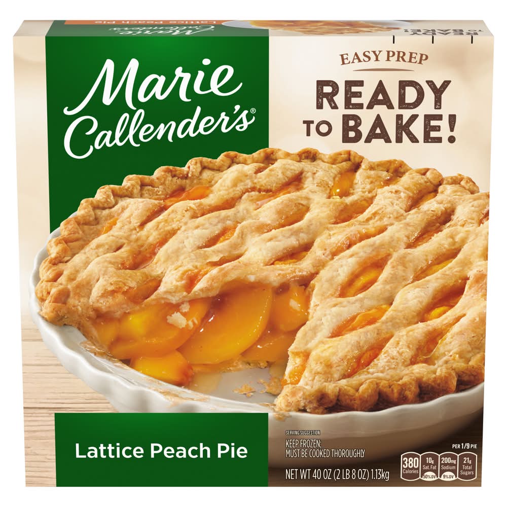 Marie Callender's Ready To Bake Lattice Peach Pie (40 oz)