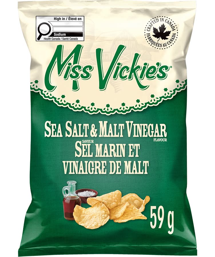 Miss Vickie's Potato Chips, Sea Salt-Malt Vinegar (59 g)