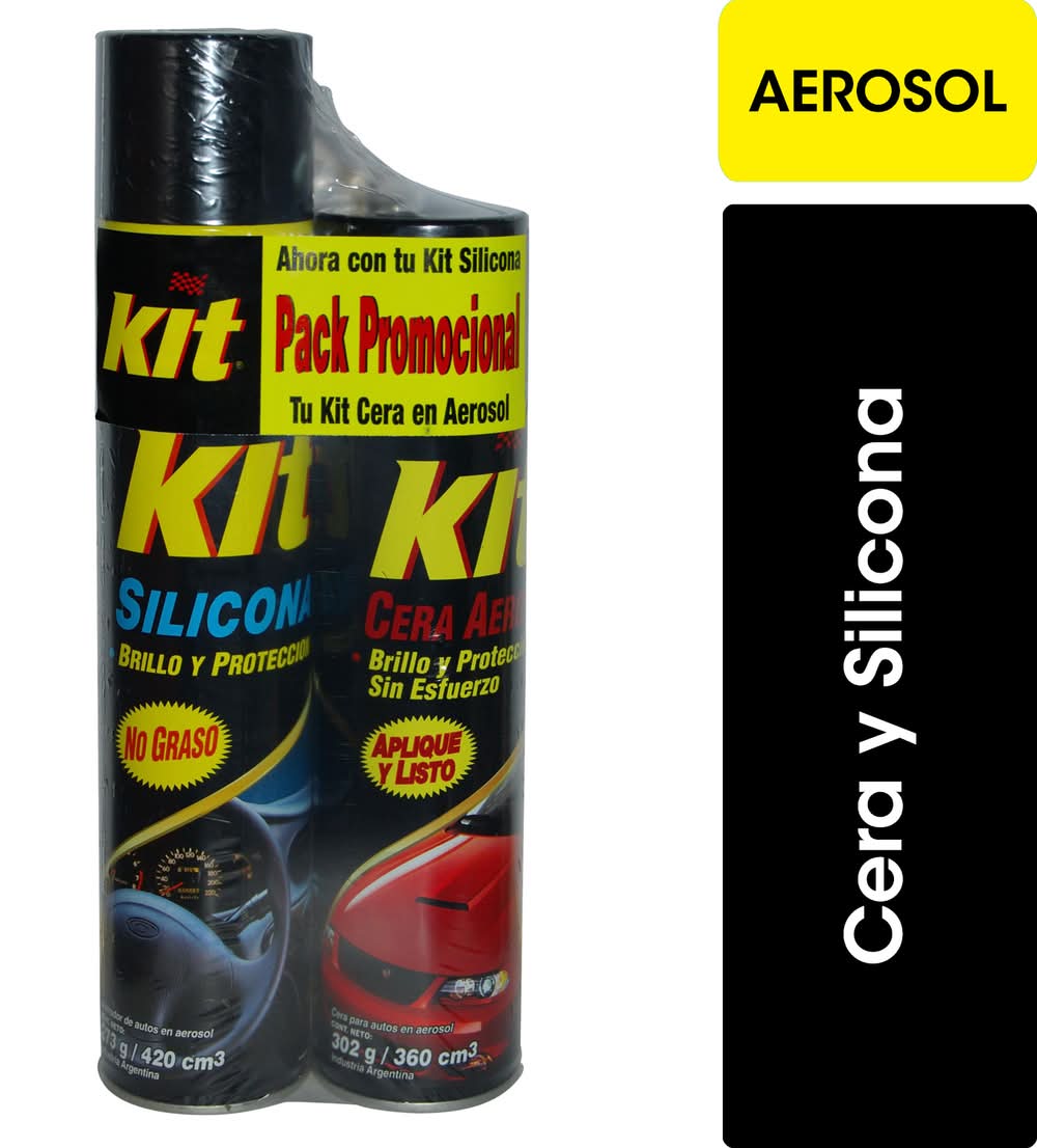 Kit · Cera para auto + silicona (2 un)
