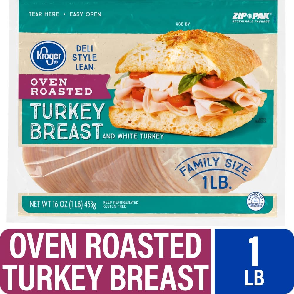 Kroger® Turkey Breast Oven Roasted Deli Thin Sliced Family Size