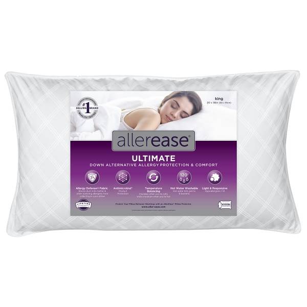 Allerease Ultimate Protection and Comfort Down Alternative Pillow (king)