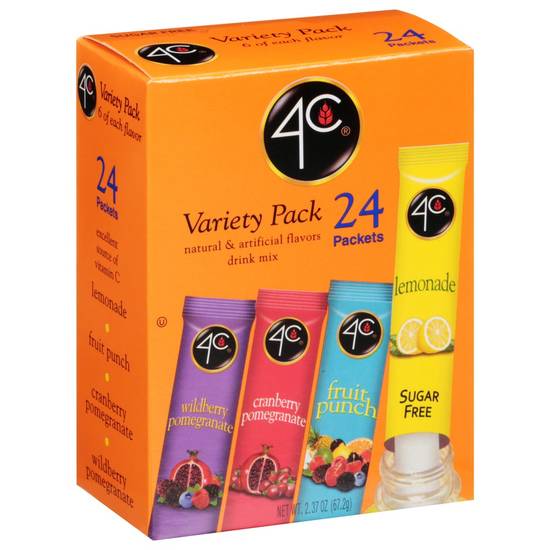 4C Foods · Light 2Go Variety Pack Drink Mix (24 x 2.3 fl oz)