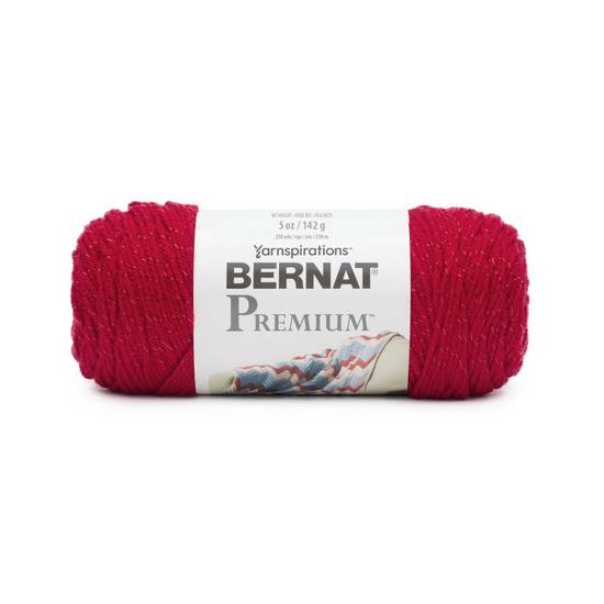 Yarnspirations Bernat Premium Red Sparkle Yarn (142 g)