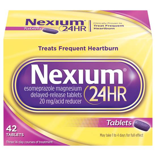 Nexium 24 Hrs Delayed Release 20 mg Esomeprazole Antacid (42 tablets)
