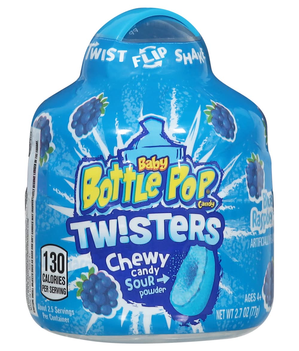 Baby Bottle Pop Baby Pop Twisters Chewy Candy 4+, Blue Raspberry (2.7 oz)